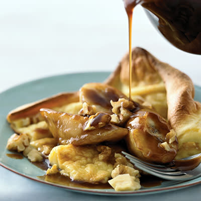 Puffy Pancake with Nutty Banana Butterscotch