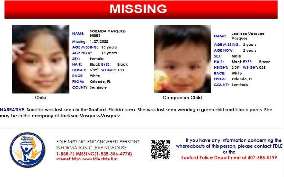 Soraida Vasquez-Perez was last seen in Sanford on Jan. 27, 2022.