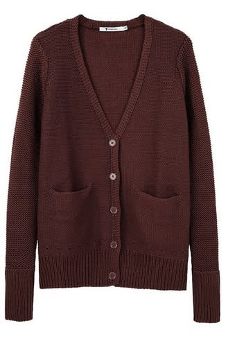 This deep red knit could be straight out of the 90s. T by Alexander Wang cardigan, $194, at La Garconne.