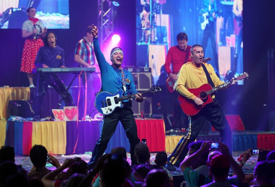 The Original Wiggles pictured at bushfire concert