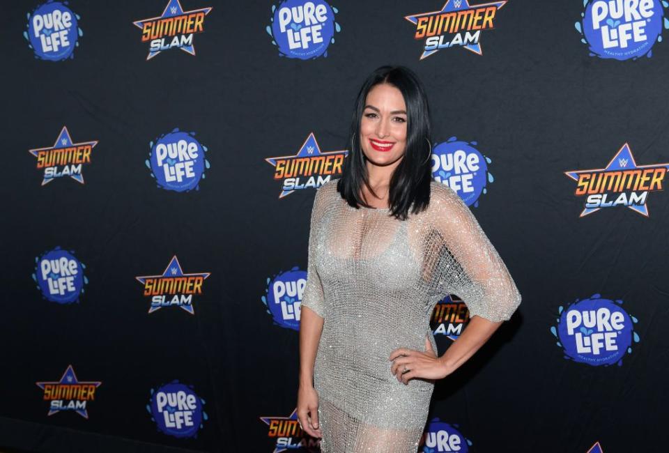 las vegas, nevada august 21 television personality and professional wrestler nikki bella attends the wwe summerslam after party at delano las vegas at mandalay bay resort and casino on august 21, 2021 in las vegas, nevada photo by bryan steffygetty images for wwe summerslam after party