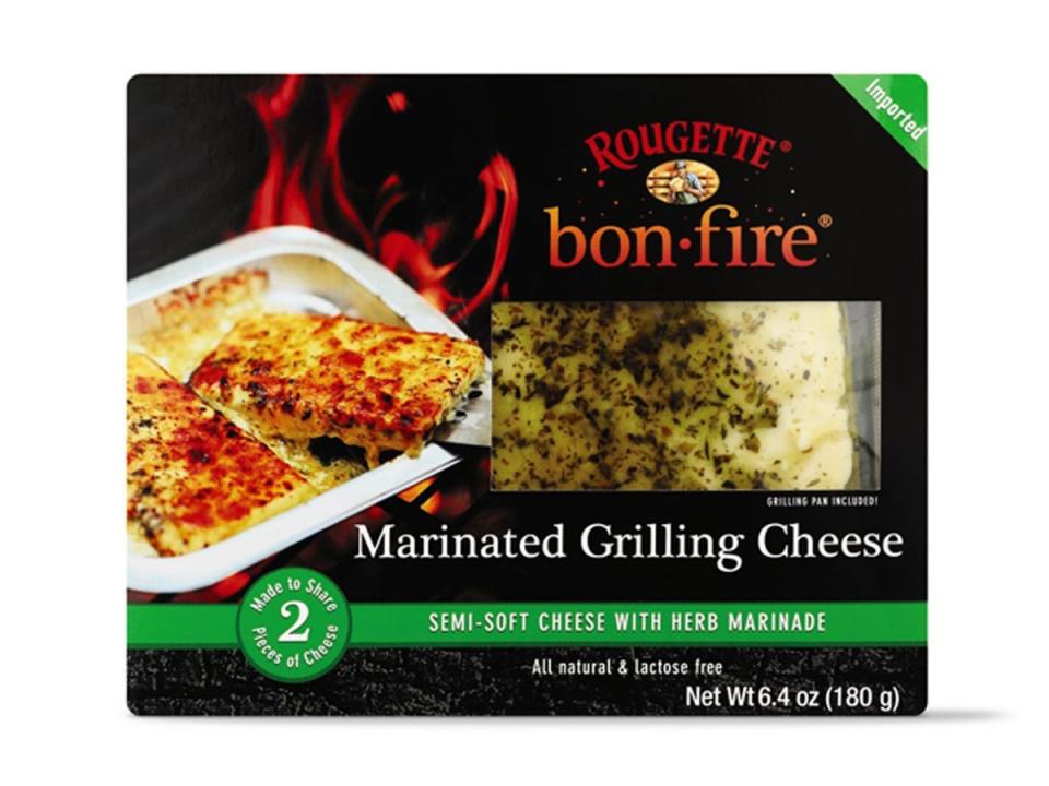 black package of marinated grilling cheese from Aldi