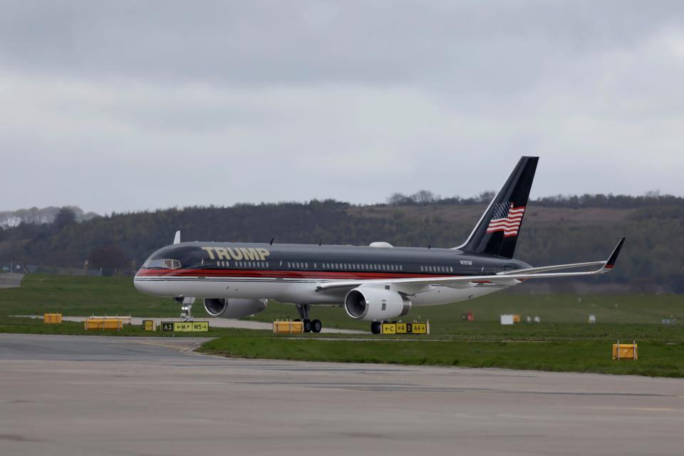 Trump’s plane lands at Aberdeen Airport (Getty Images)