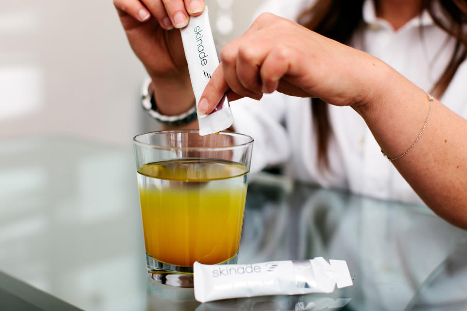 Skinade formula adds collagen to skin and provides body with vital minerals.