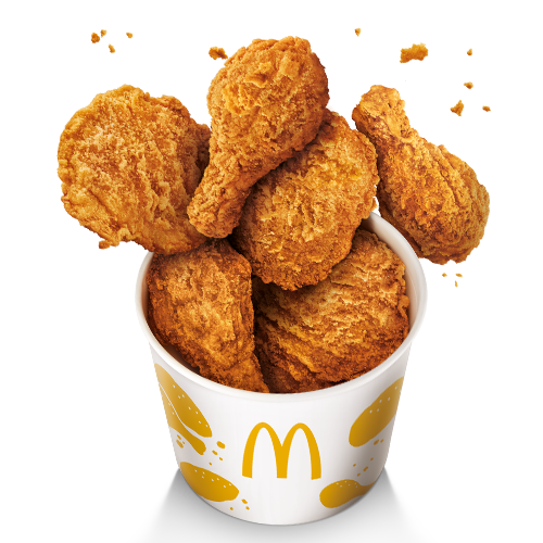 McDonald's Singapore's Chicken McCrispy, fried chicken thighs and drumsticks.