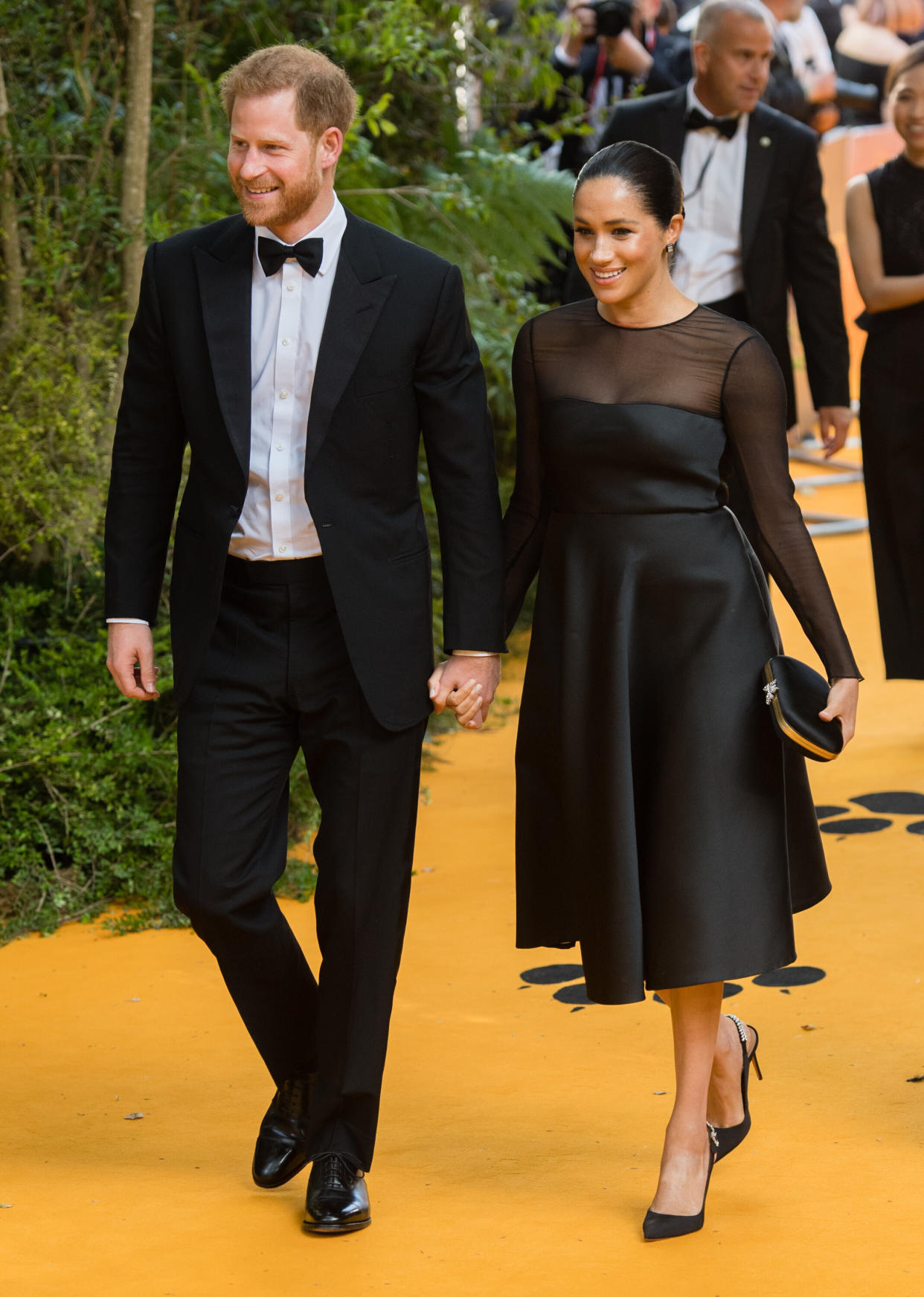 Harry and Meghan attend "The Lion King" European premiere at Leicester Square in London.