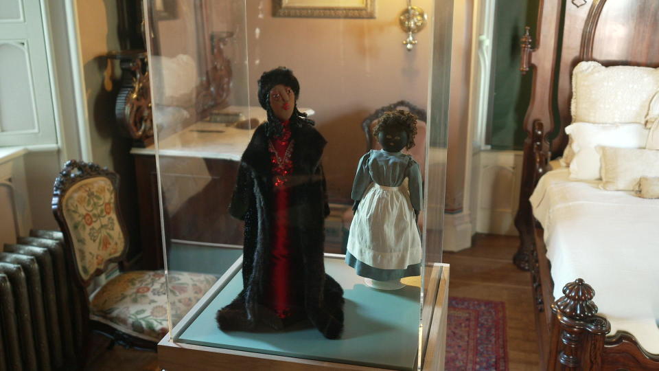 Contemporary and period representations of African Americans in doll form. / Credit: CBS News