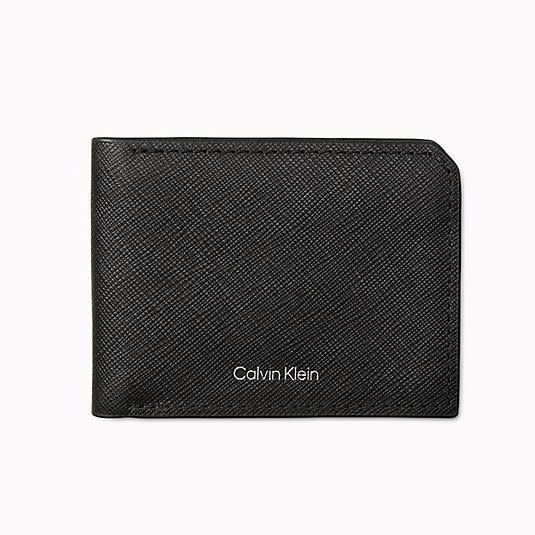 Calvin Klein Saffiano Leather Slim Bifold Wallet - Blue