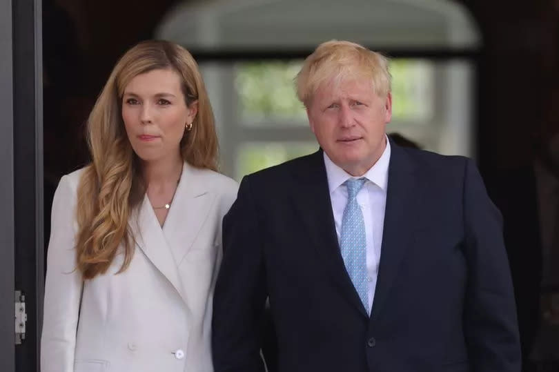 Carrie Johnson, pictured here with husband Boris who was turned away from the polling station