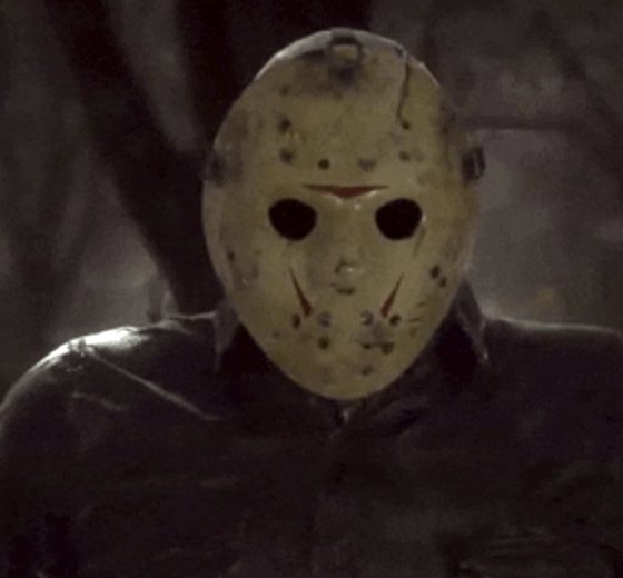 Closeup ofJason from "Friday the 13th" films