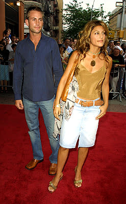 Jennifer Esposito with hockey star Chris Tschupp at the New York premiere of Artisan's Made