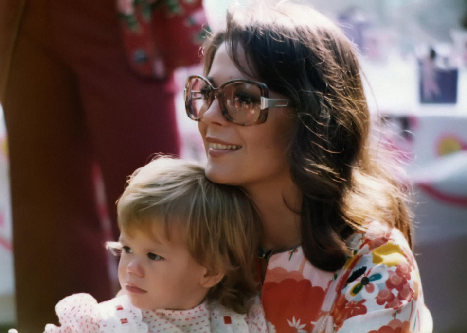 Wood and her daughter Courtney Wagner at her other daughter Natasha's birthday party in 1975 | Courtesy of HBO