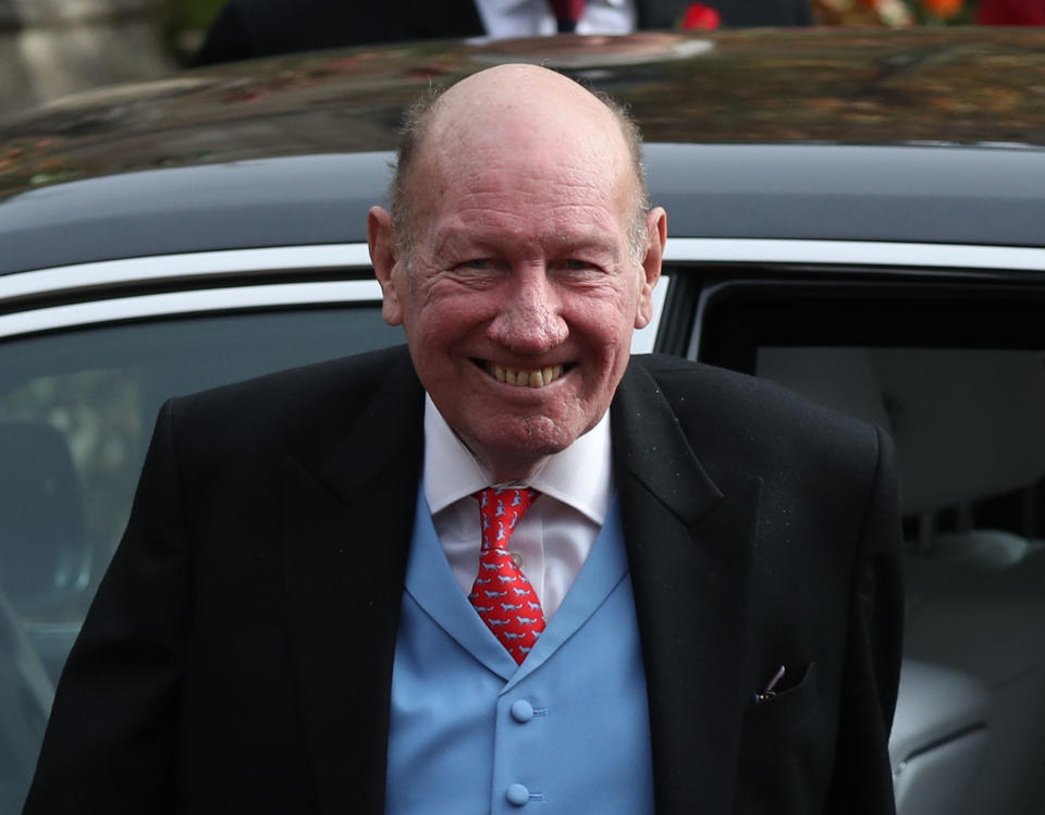 File photo dated 12/10/18 of Princess Eugenie's father-in-law George Brooksbank, who has thanked NHS staff for saving his life after he was left battling the coronavirus in intensive care.