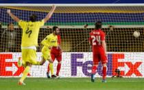 Football Soccer - Villarreal v Liverpool - UEFA Europa League Semi Final First Leg - El Madrigal Stadium, Villarreal, Spain - 28/4/16 Villarreal's Adrian celebrates scoring their first goal Reuters / Albert Gea Livepic