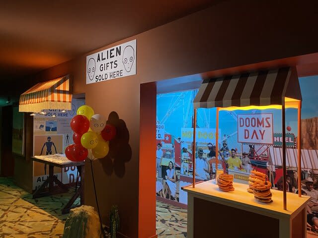 A diorama at the Asteroid City Pop-Up in Los Angeles