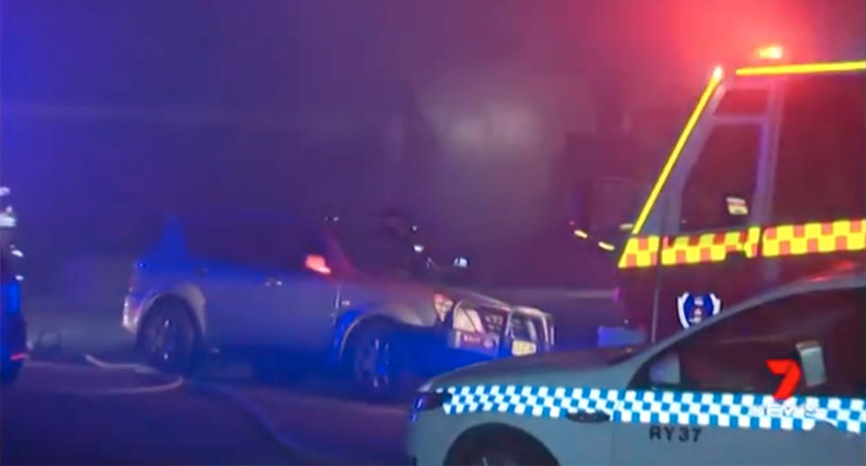 A man has died after becoming trapped in a house fire in Sydney’s north western suburb of Putney. Source: 7 News