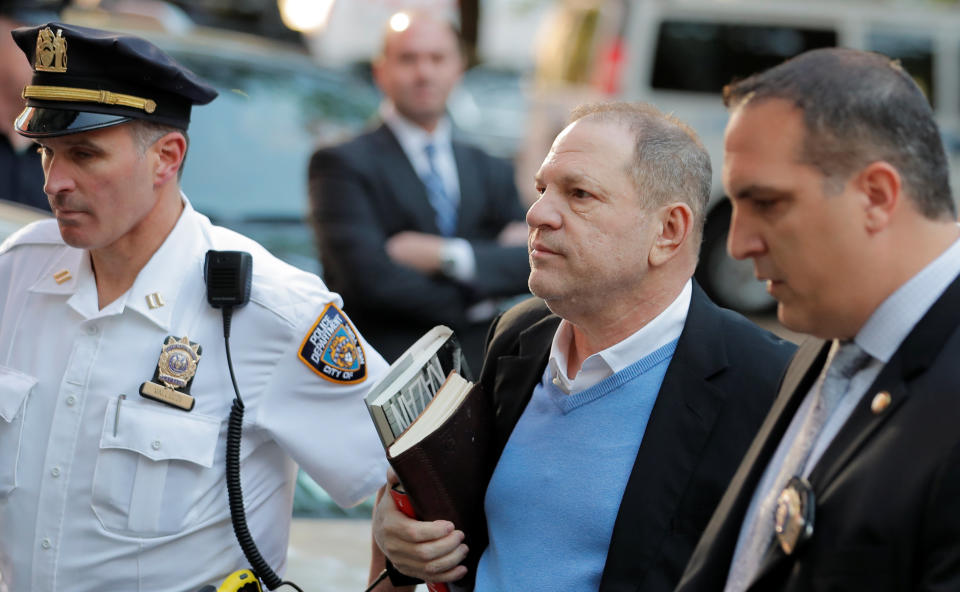 Film producer Harvey Weinstein surrenders to authorities. Source: Reuters/Lucas Jackson