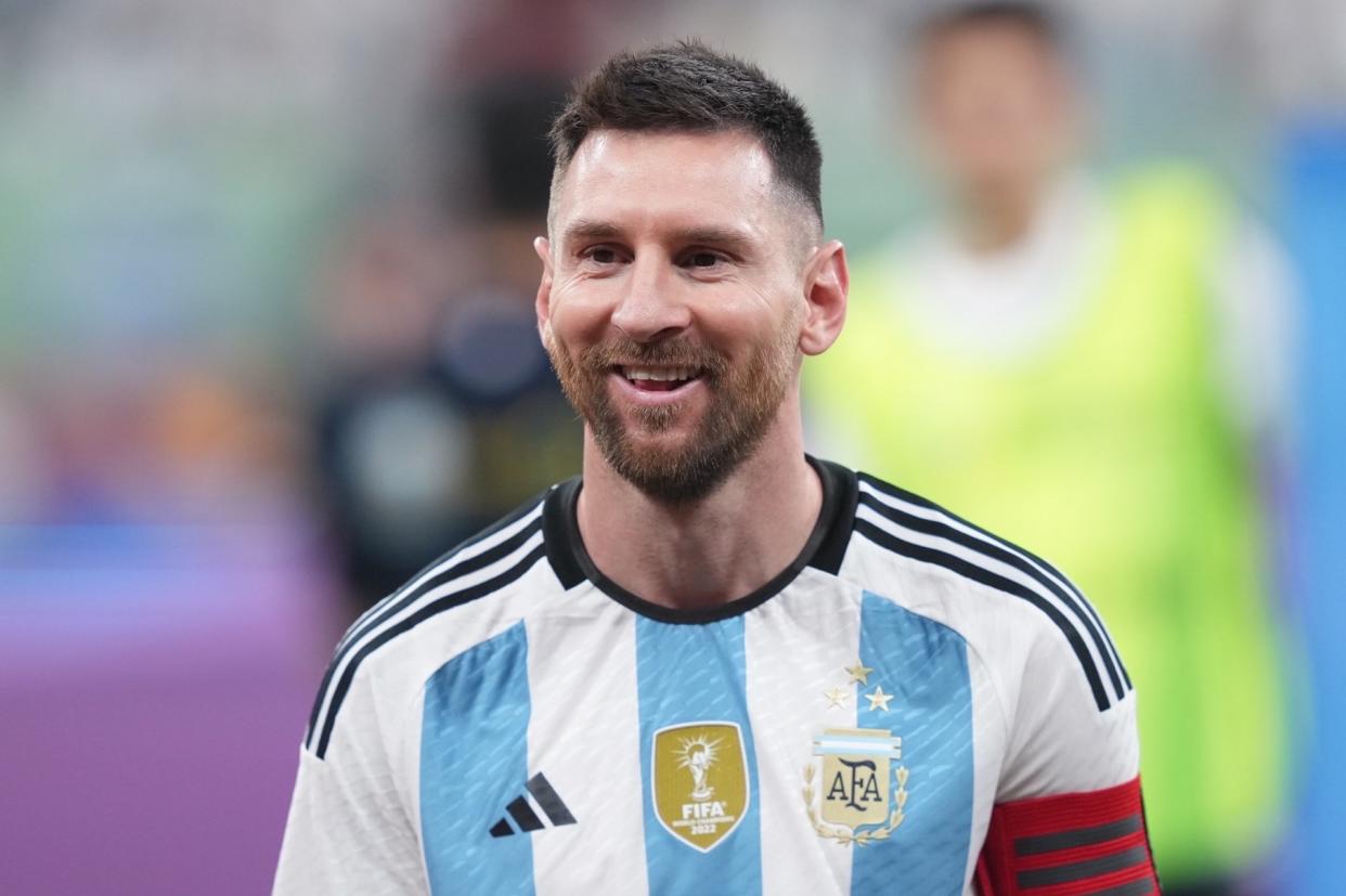 Lionel Messi durante un amistoso del mes pasado contra Australia, en China. (Peng Ziyang/Xinhua via Getty Images)