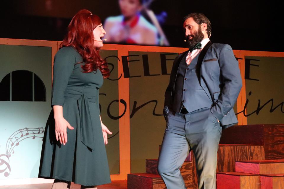 Eileen Janesz and Matthew Aaron perform a scene from the Four Corners Musical Theatre Company production of "Celebrate Sondheim."