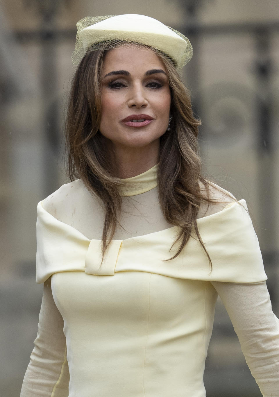 Queen Rania of Jordan arriving at King Charles' Coronation