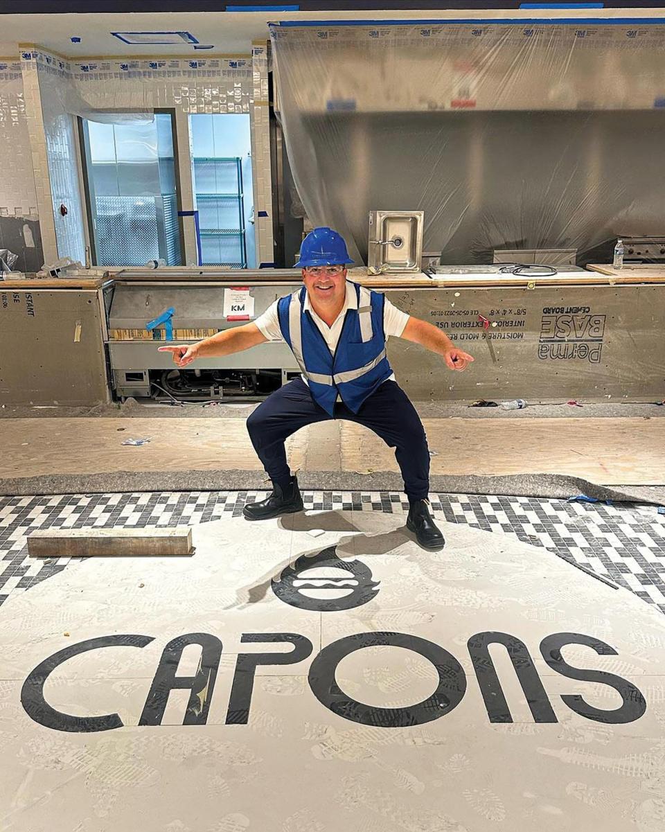 Celebrity chef Capon on the construction site of his newest restaurant “Capon” at the Fontainebleau Las Vegas