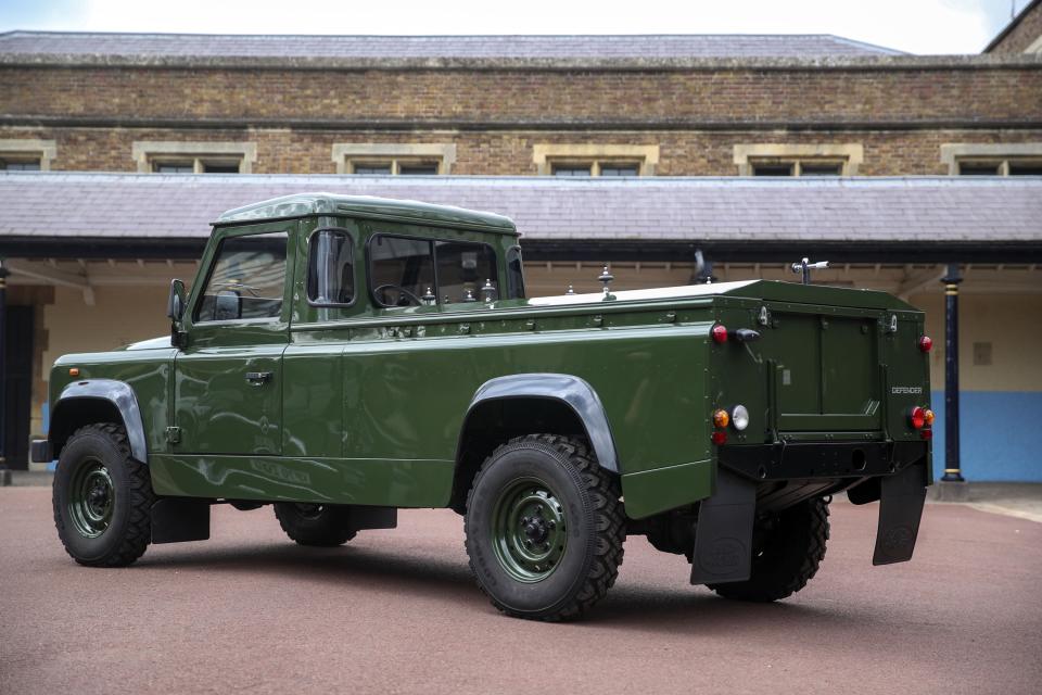 The Land Rover that will be used to transport the coffinPA Wire