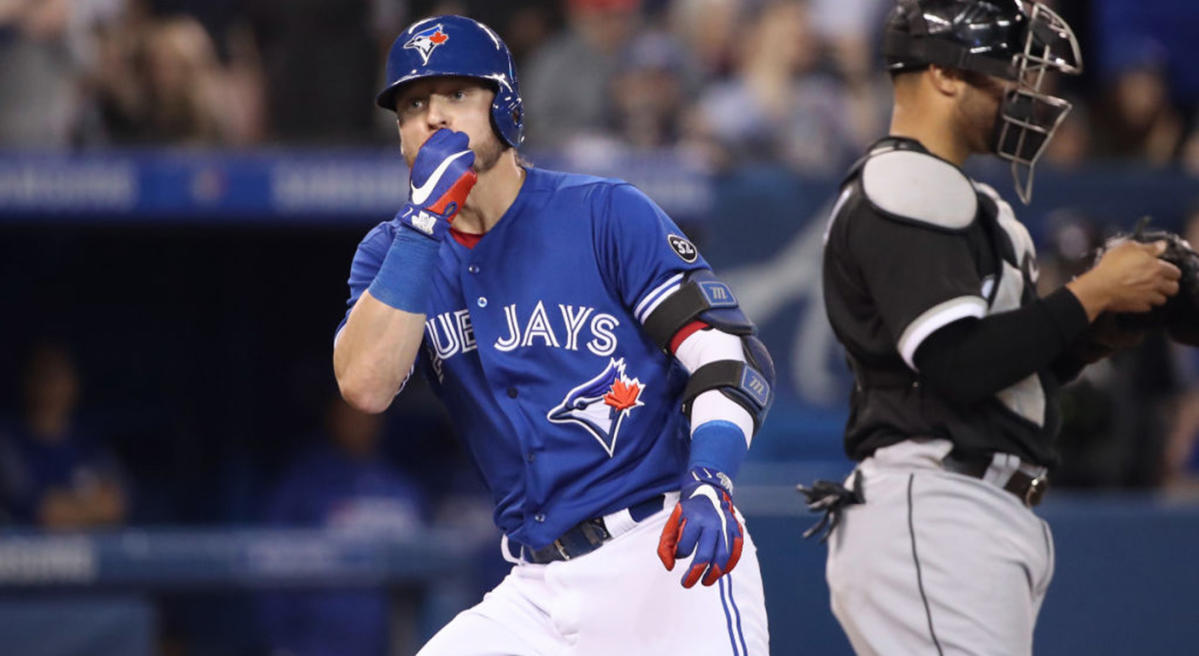 Josh Donaldson of the Toronto Blue Jays looks on from the dugout News  Photo - Getty Images