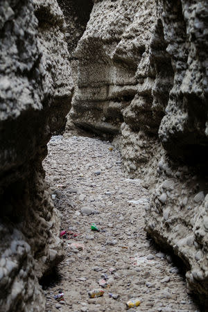 A view of dried-out riverbed of the Cijevna River, in the village Dinosa, near Tuzi, Montenegro, October 20, 2018. REUTERS/Stevo Vasiljevic