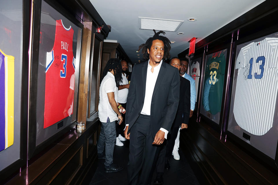 NEW YORK, NEW YORK - AUGUST 28: Jay Z attends 40/40 Club Celebrates 18-Year Anniversary With Star-Studded Event at 40 / 40 Club on August 28, 2021 in New York City. (Photo by Shareif Ziyadat/Getty Images for 40/40 Club)