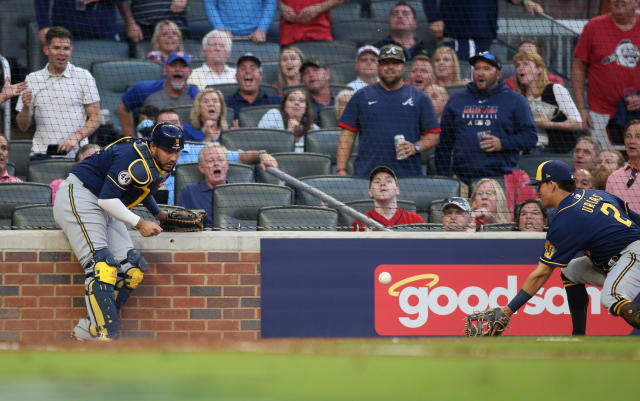 Here I am in beautiful Milwaukee: Brewers first baseman Eric