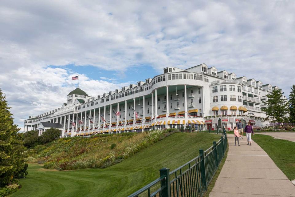 Grand Hotel, resort exterior, Mackinac Island, Michigan