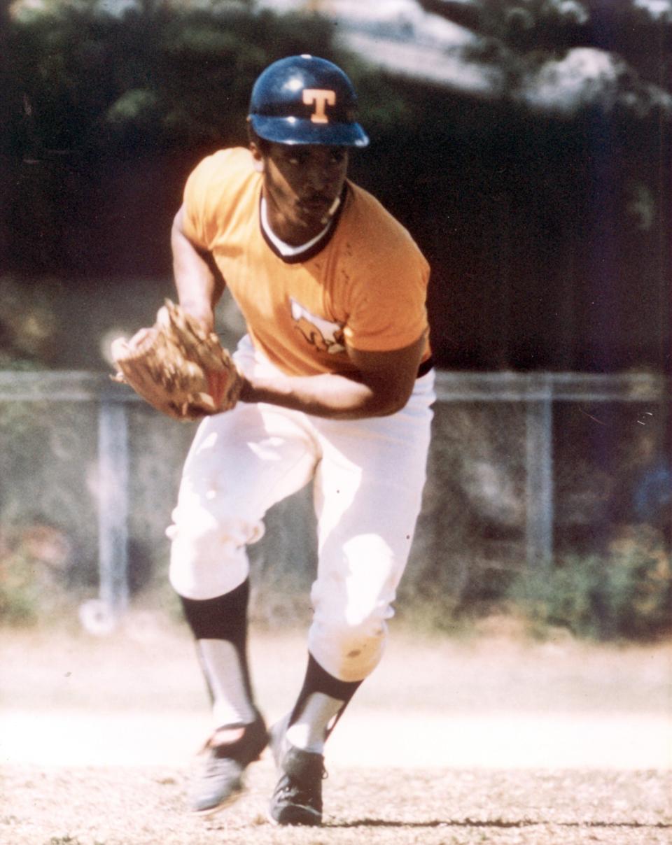 Condredge Holloway was an All-America shortstop at Tennessee while also playing quarterback in the 1970s.