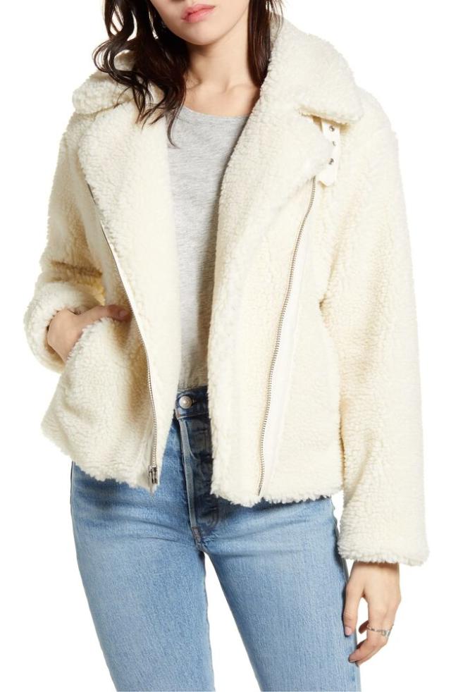 Topshop Jonas Faux Shearling Jacket, $130, Nordstrom