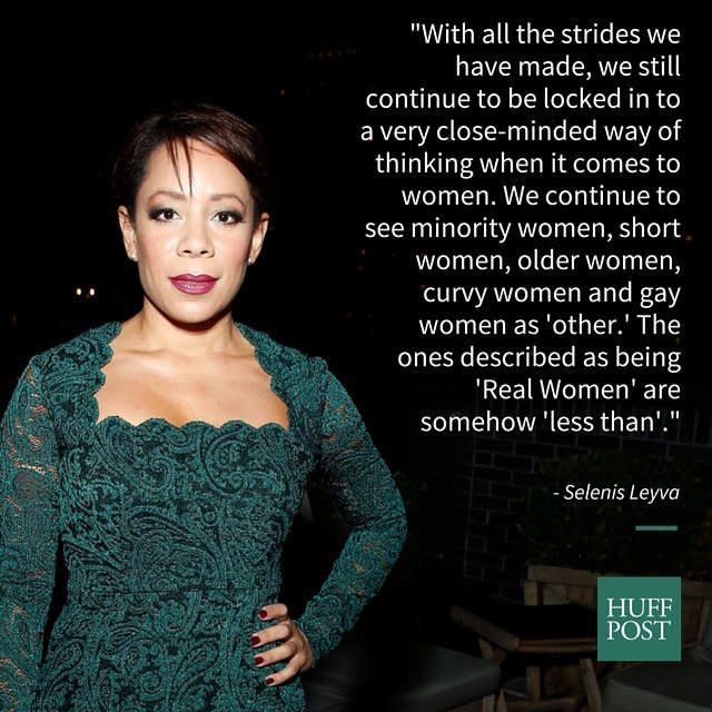 "Orange is the New Black" star Selenis Leyva opened up about <a href="http://www.huffingtonpost.com/selenis-leyva/what-makes-a-real-woman_b_7773182.html">being described as a&nbsp;"real woman"</a>&nbsp;in a HuffPost blog.&nbsp;The actress&nbsp;explained&nbsp;why being portrayed as such is actually a <a href="http://www.huffingtonpost.com/selenis-leyva/what-makes-a-real-woman_b_7773182.html">"backhanded compliment."</a>