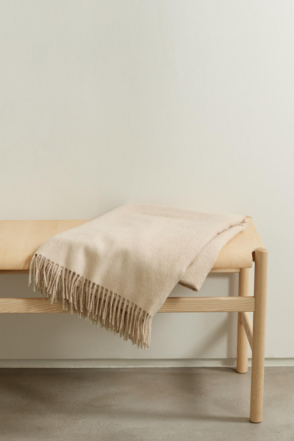 Maria Fringed Alpaca Blanket