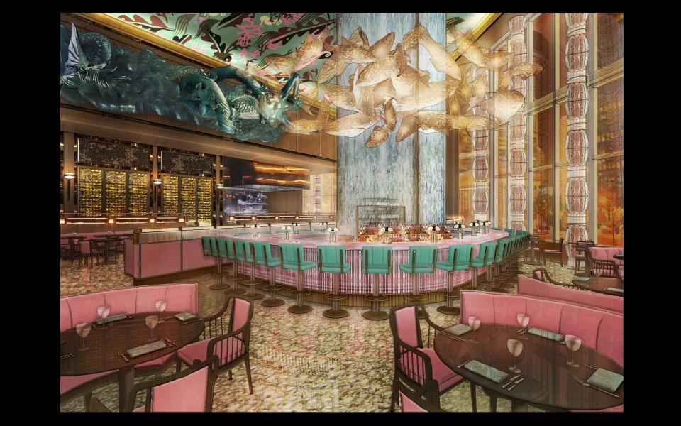 What the Sexy Fish dining room will look like 