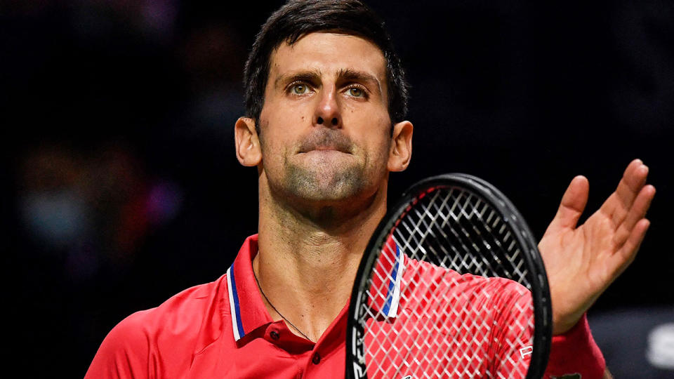 Novak Djokovic has been 'hurt mentally' by his deportation from Australia ahead of the Australian Open. (Photo by OSCAR DEL POZO/AFP via Getty Images)