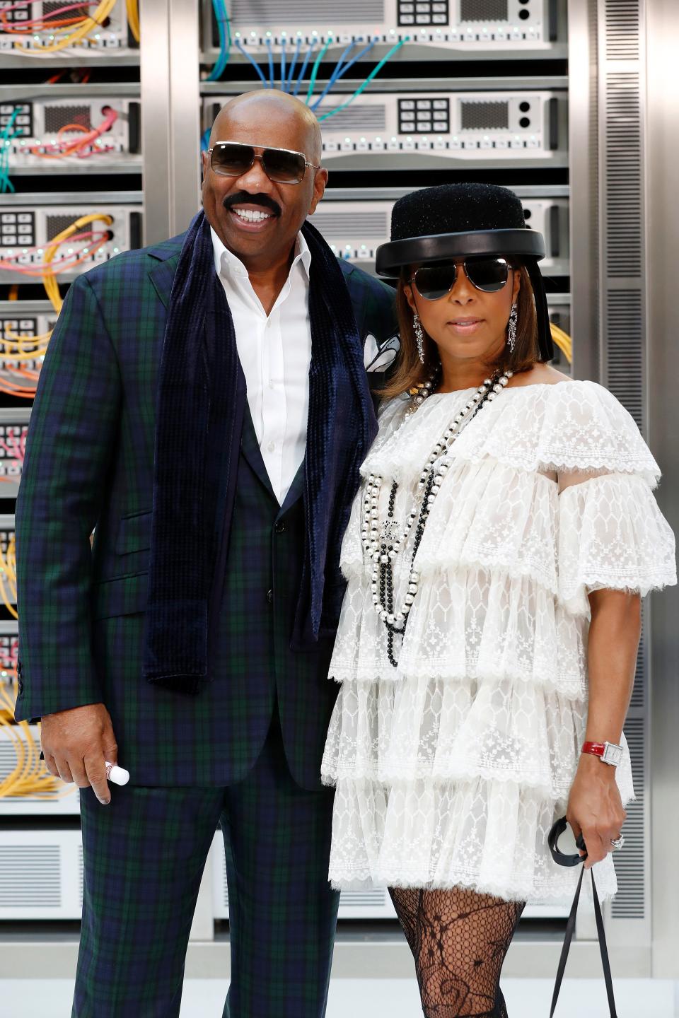 The Harveys at a 2016 Chanel runway show (Photo: FRANCOIS GUILLOT/AFP/Getty Images)