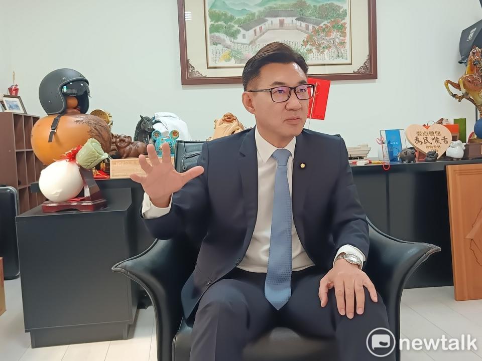 江啟臣說：「我是台中選出來的立委，台中是我的故鄉，如果有人問我最愛的地方是哪裡？那一定是台中。」   圖：唐復年/攝