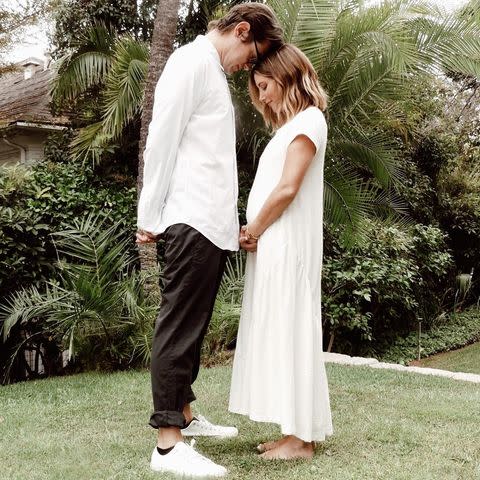 <p>The High School Musical star recently announced that she's expecting her first child with her husband, Christopher French.</p><p>Taking to Instagram to share their news with her fans, Tisdale and French wear matching coordinated white outsides in their announcement photo, with the actress holding her growing baby bump in her arms.</p><p>The star's HSM actress' co-star Vanessa Hudgens commented on the post: 'Just the freaking cutest.'</p><p><a href="https://www.instagram.com/p/CFPeyj4lLDt/" rel="nofollow noopener" target="_blank" data-ylk="slk:See the original post on Instagram;elm:context_link;itc:0;sec:content-canvas" class="link ">See the original post on Instagram</a></p>