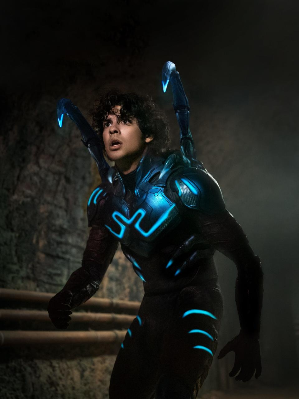 Xolo Maridueña suits up as "Blue Beetle."