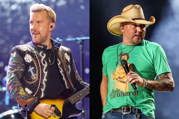 Brothers Osborne and Jason Aldean are among the country artists playing the 2024 iHeartCountry Festival in Austin. - Credit: Amy Sussman/Getty Images/Stagecoach; Terry Wyatt/WireImage