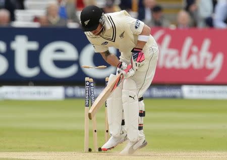 Cricket - England v New Zealand - Investec Test Series First Test - Lord's - 25/5/15 New Zealand's Brendon McCullum is bowled first ball by England's Ben Stokes (not pictured) Action Images via Reuters / Philip Brown Livepic