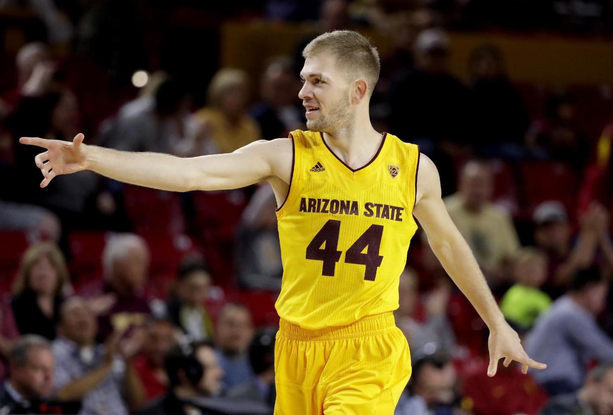 Arizona State guard Kodi Justice in a game against USC on Feb. 26, 2017. (AP)