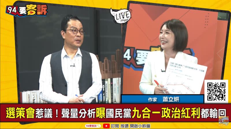 國民黨認同度崩8%綠勝10%！蕭立妍：黑金本質被看穿