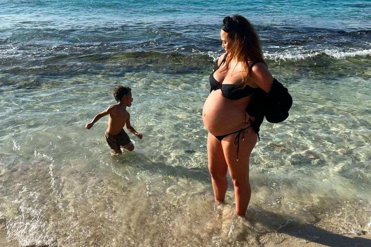 Pregnant Chrissy Teigen Jokes She's Posing for 'Storks Illustrated' in Bikini Bump Shot https://www.instagram.com/p/CmcbZ3OvaI5