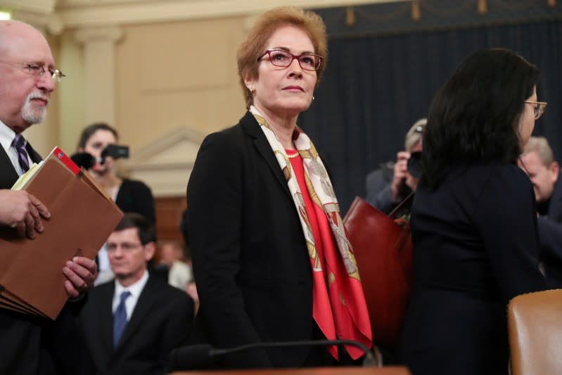 Former U.S. ambassador to Ukraine Yovanovitch testifies before House Intelligence Committee hearing on Capitol Hill in Washington