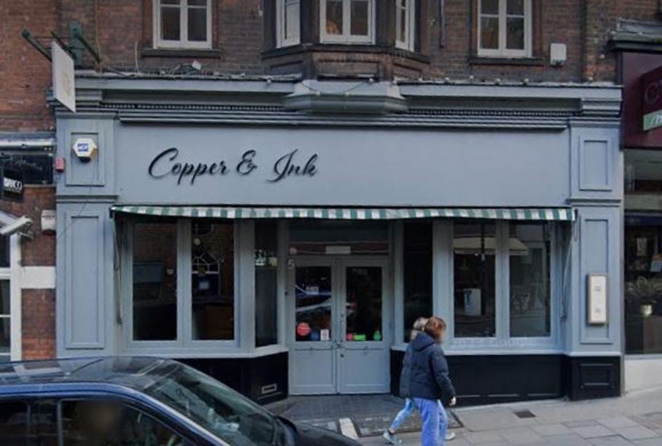 Rodd announced the closure of his Copper & Ink restaurant in Blackheath, London, on January 2 (Google Maps)