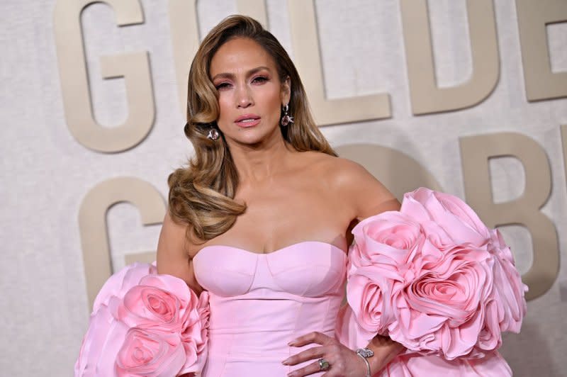 Jennifer Lopez attends the Golden Globe Awards in January. File Photo by Chris Chew/UPI