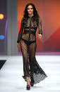 Model on the Lingerie London catwalk © Rex